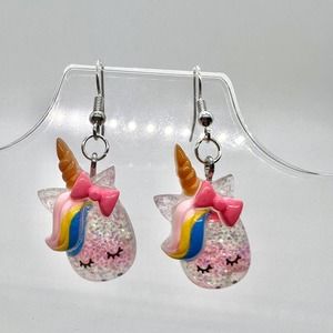 Unicorn Earrings - Animal Earrings - Barbie Earrings - Little Girl Earrings